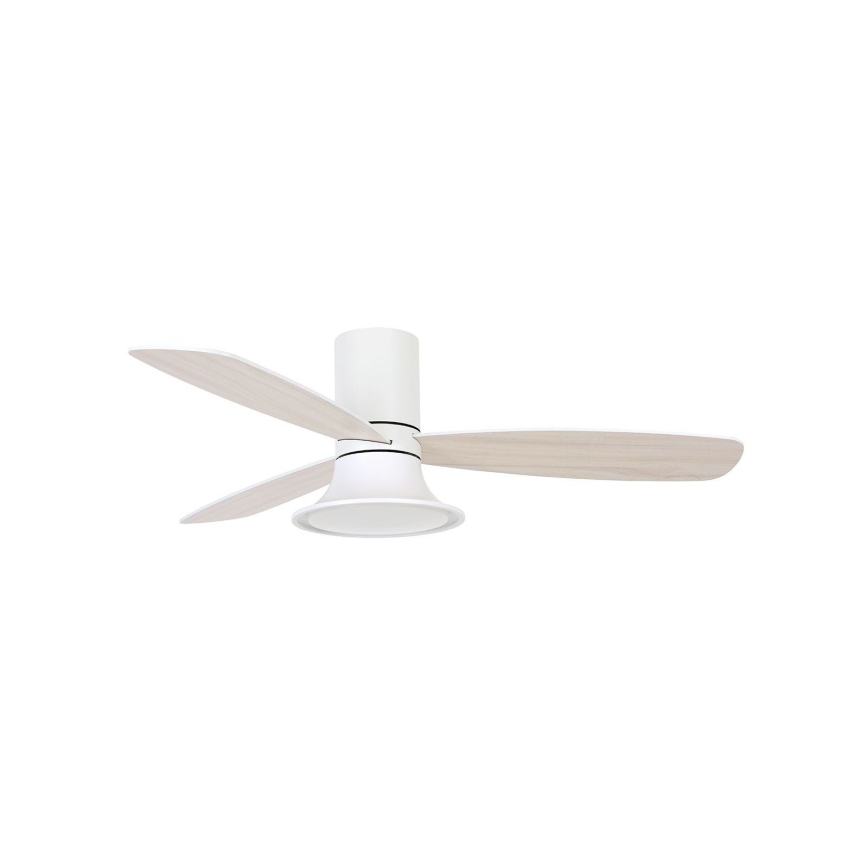 Lucci Air 210661 - Ventilador de techo LED regulable FLUSSO 1xGX53/18W/230V madera/blanco + control remoto