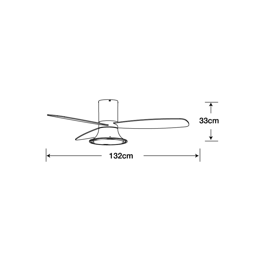 Lucci Air 210661 - Ventilador de techo LED regulable FLUSSO 1xGX53/18W/230V madera/blanco + control remoto