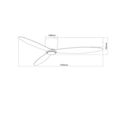 Lucci Air 212870 - Ventilador de techo AIRFUSION RADAR madera/blanco + control remoto