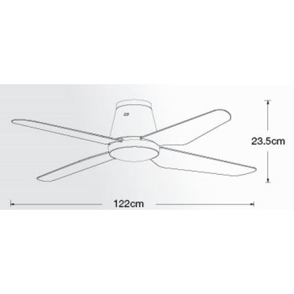 Lucci air 212999 - Ventilador de techo AIRFUSION ARIA blanco + mando a distancia