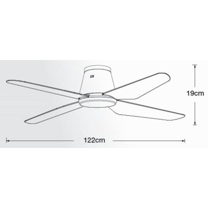 Lucci Air 213002 - Ventilador de techo LED AIRFUSION ARIA LED/18W/230V negro + mando a distancia