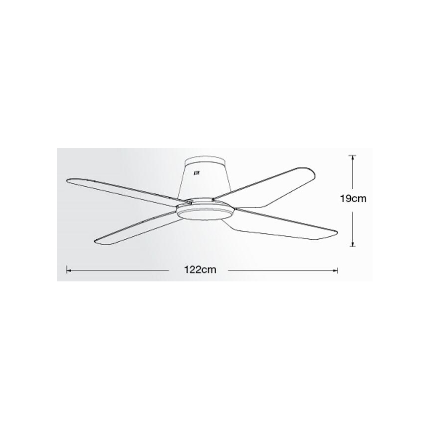 Lucci Air 213002 - Ventilador de techo LED AIRFUSION ARIA LED/18W/230V negro + mando a distancia