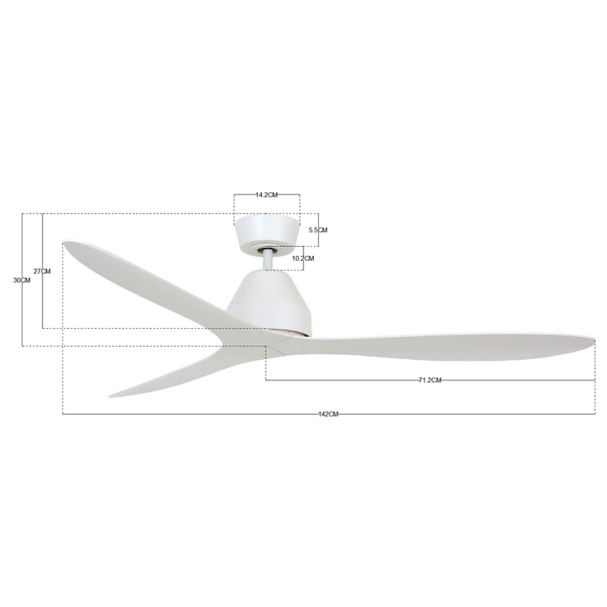 Lucci air 213040 - Ventilador de techo WHITEHAVEN blanco + mando a distancia