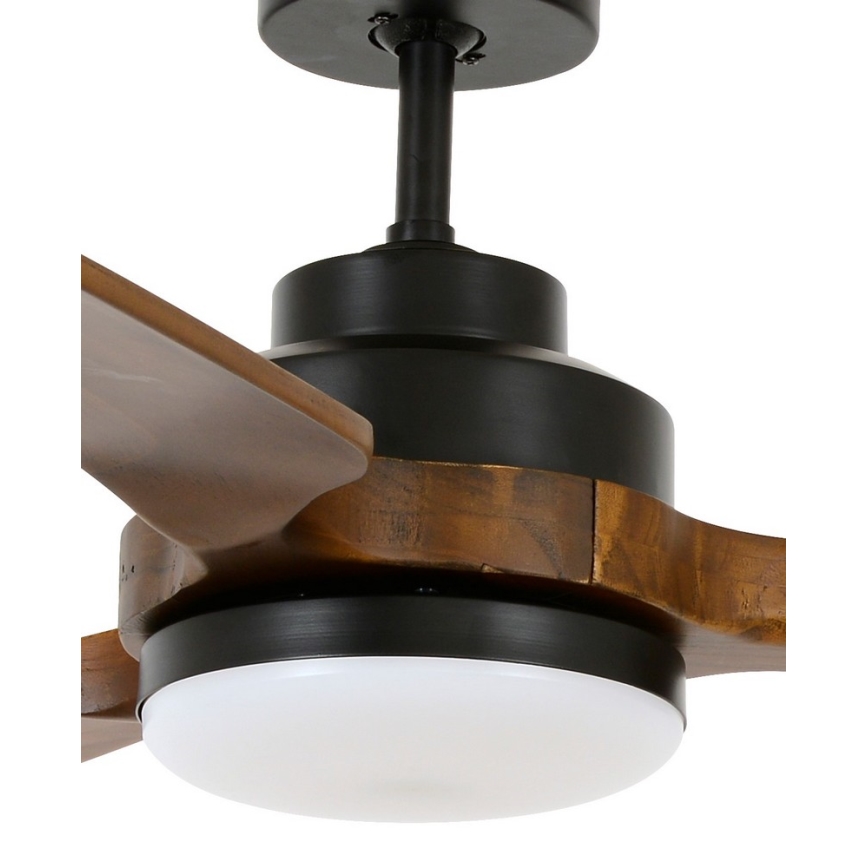 Lucci air 213054 - Ventilador de techo LED SHOALHAVEN GX53/17W/230V negro/paulownia + control remoto