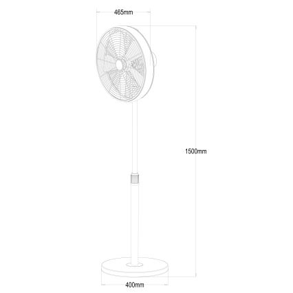 Lucci Air 213115EU - Ventilador de pie BREEZE negro