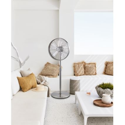 Lucci Air 213117EU - Ventilador de pie BREEZE cromo mate