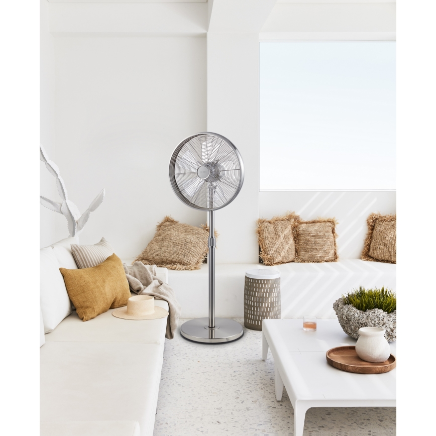 Lucci Air 213117EU - Ventilador de pie BREEZE cromo mate