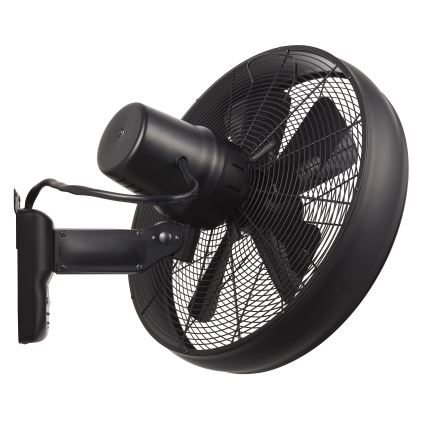 Lucci air 213124 - Ventilador de pared BREEZE 55W/230V negro + mando a distancia