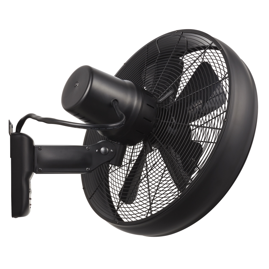 Lucci air 213124 - Ventilador de pared BREEZE 55W/230V negro + mando a distancia