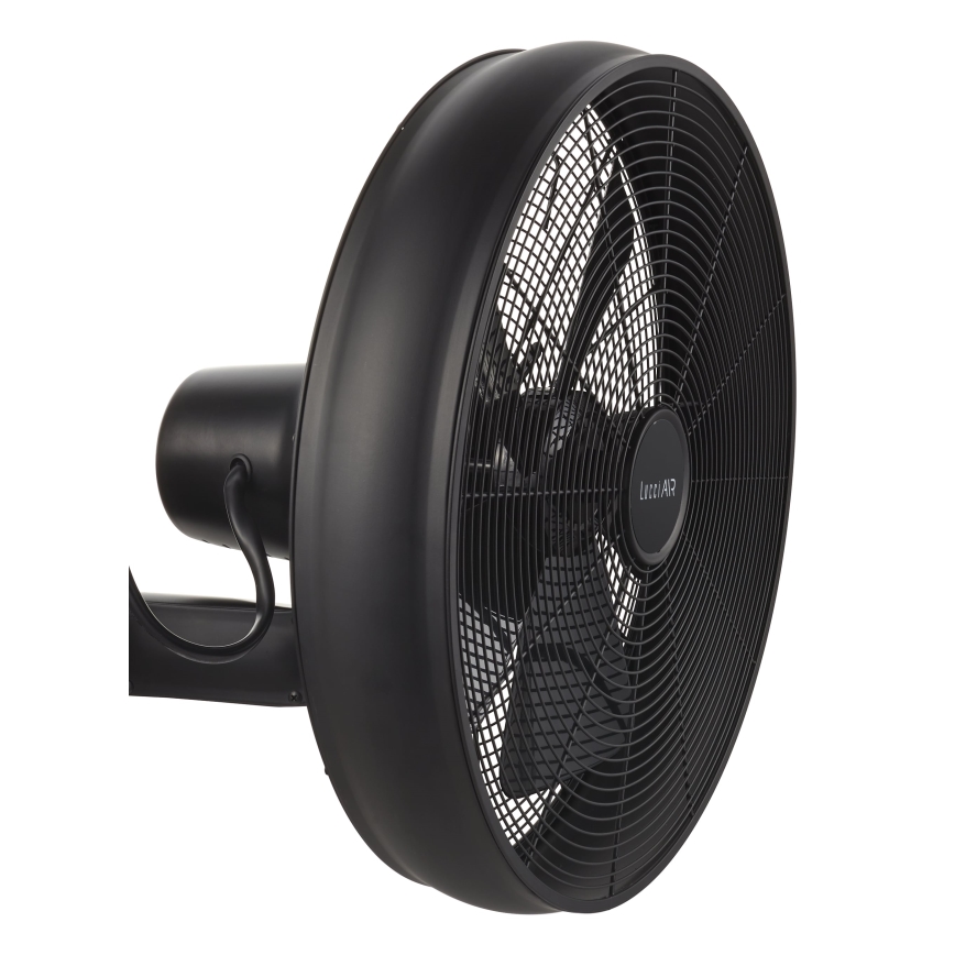 Lucci air 213124 - Ventilador de pared BREEZE 55W/230V negro + mando a distancia