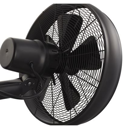 Lucci air 213124 - Ventilador de pared BREEZE 55W/230V negro + mando a distancia