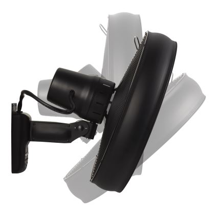 Lucci air 213124 - Ventilador de pared BREEZE 55W/230V negro + mando a distancia