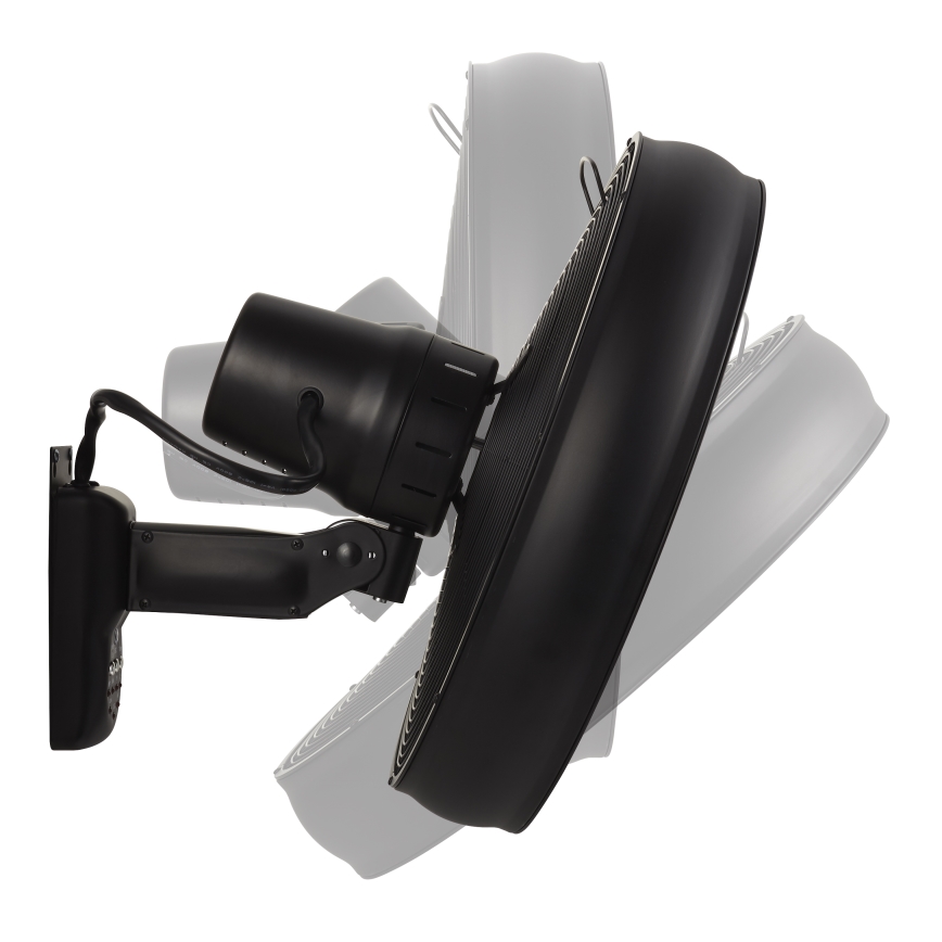 Lucci air 213124 - Ventilador de pared BREEZE 55W/230V negro + mando a distancia