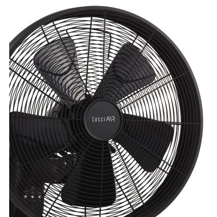 Lucci air 213124 - Ventilador de pared BREEZE 55W/230V negro + mando a distancia