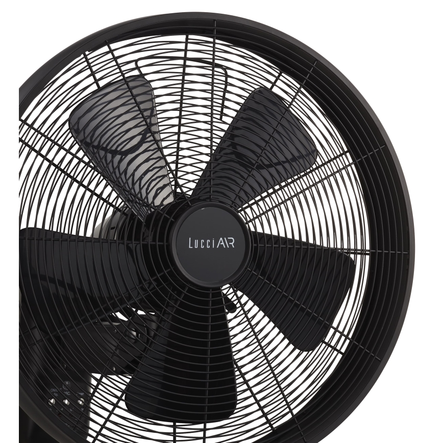 Lucci air 213124 - Ventilador de pared BREEZE 55W/230V negro + mando a distancia