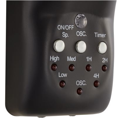 Lucci air 213124 - Ventilador de pared BREEZE 55W/230V negro + mando a distancia