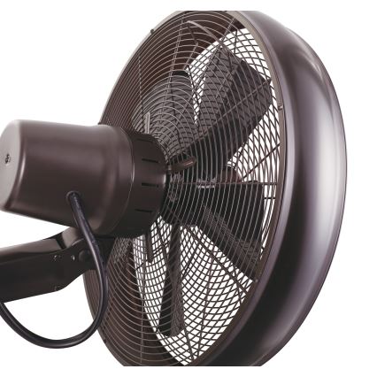 Lucci air 213125 - Ventilador de pared BREEZE 55W/230V negro/marrón + mando a distancia