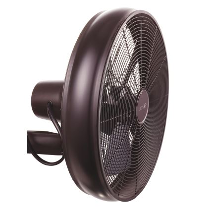Lucci air 213125 - Ventilador de pared BREEZE 55W/230V negro/marrón + mando a distancia