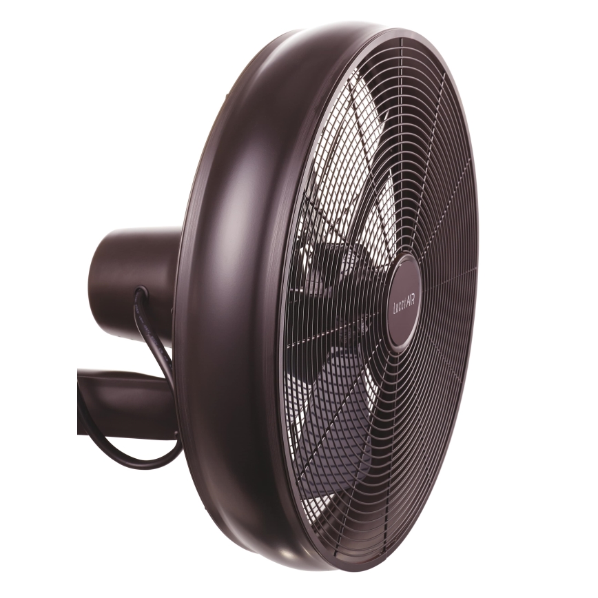 Lucci air 213125 - Ventilador de pared BREEZE 55W/230V negro/marrón + mando a distancia
