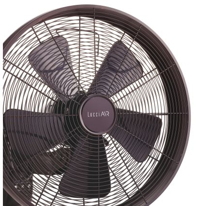 Lucci air 213125 - Ventilador de pared BREEZE 55W/230V negro/marrón + mando a distancia
