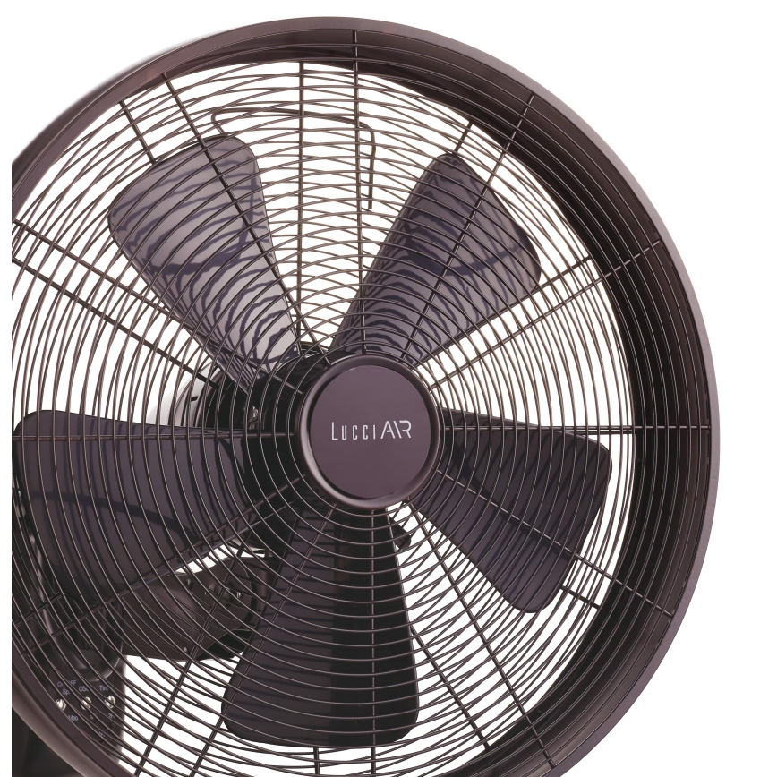 Lucci air 213125 - Ventilador de pared BREEZE 55W/230V negro/marrón + mando a distancia
