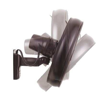 Lucci air 213125 - Ventilador de pared BREEZE 55W/230V negro/marrón + mando a distancia