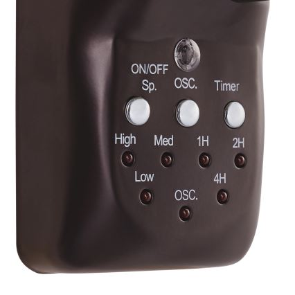 Lucci air 213125 - Ventilador de pared BREEZE 55W/230V negro/marrón + mando a distancia