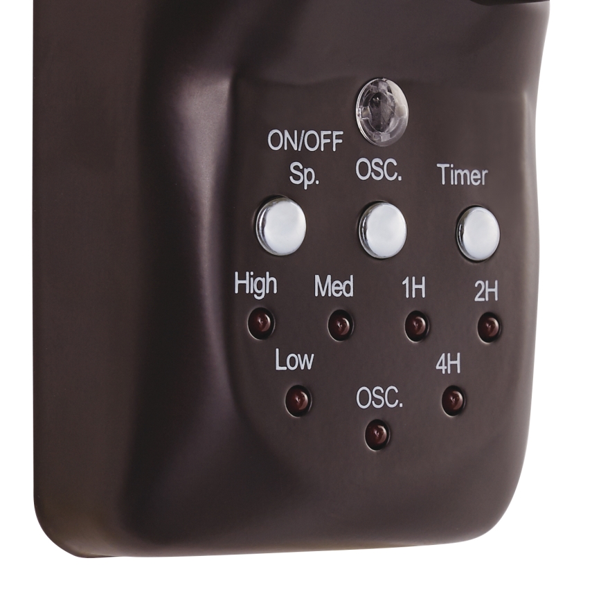 Lucci air 213125 - Ventilador de pared BREEZE 55W/230V negro/marrón + mando a distancia