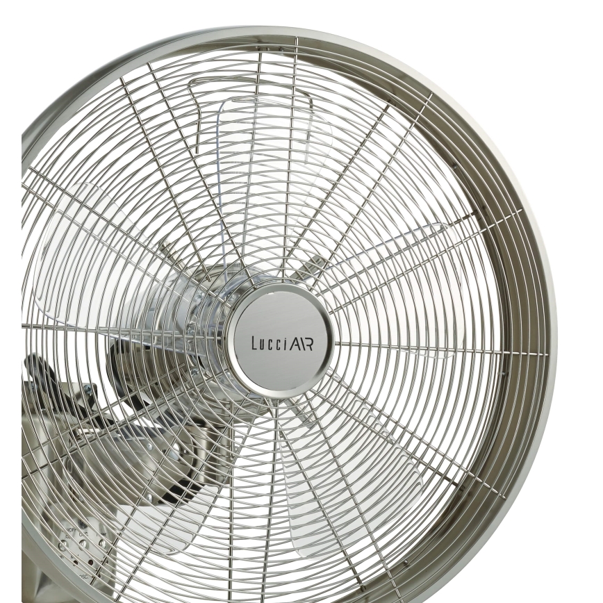 Lucci air 213126 - Ventilador de pared BREEZE 55W/230V cromo mate + mando a distancia