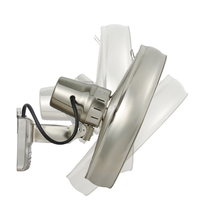 Lucci air 213126 - Ventilador de pared BREEZE 55W/230V cromo mate + mando a distancia