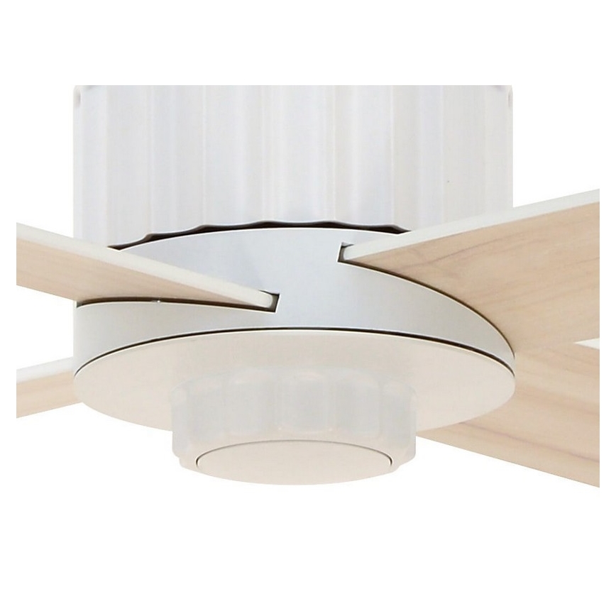Lucci air 213171 - Ventilador de techo LED NEWPORT madera/blanco/beige + control remoto