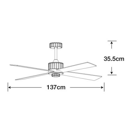 Lucci air 213171 - Ventilador de techo LED NEWPORT madera/blanco/beige + control remoto