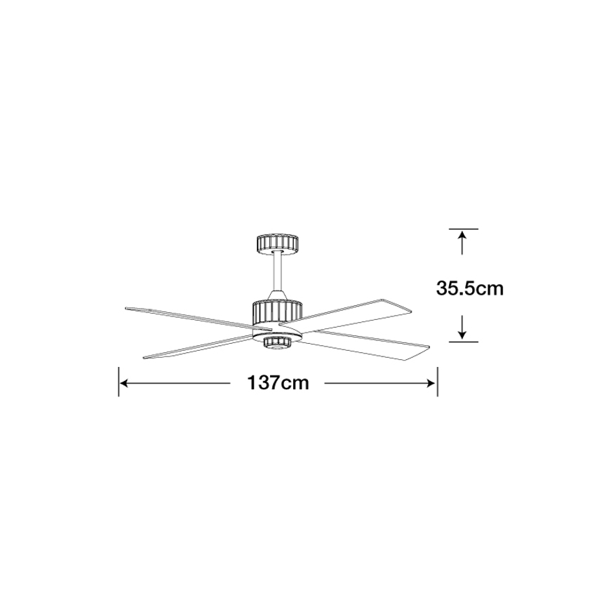 Lucci air 213171 - Ventilador de techo LED NEWPORT madera/blanco/beige + control remoto