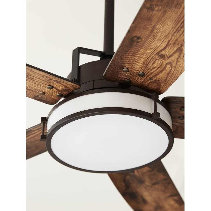 Lucci air 213175 - Ventilador de techo LED regulable LOUISVILLE 1xGX53/18W/230V marrón + mando a distancia