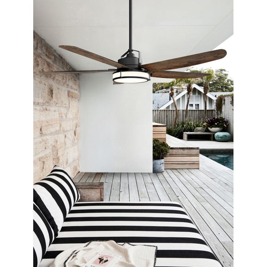 Lucci air 213175 - Ventilador de techo LED regulable LOUISVILLE 1xGX53/18W/230V marrón + mando a distancia