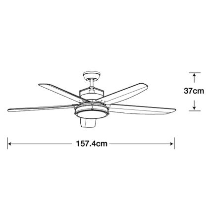 Lucci air 213175 - Ventilador de techo LED regulable LOUISVILLE 1xGX53/18W/230V marrón + mando a distancia