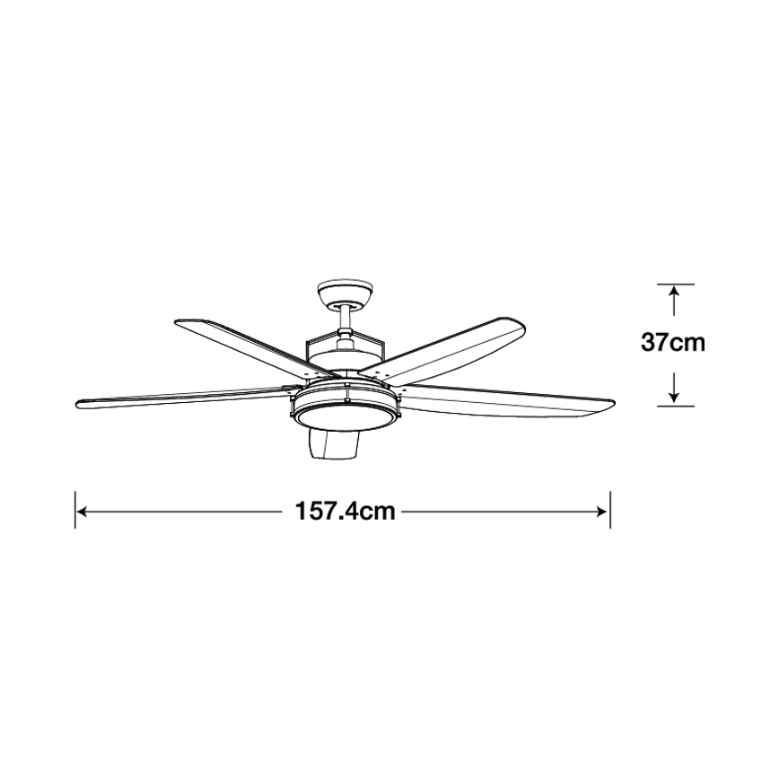Lucci air 213175 - Ventilador de techo LED regulable LOUISVILLE 1xGX53/18W/230V marrón + mando a distancia