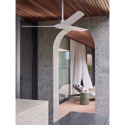 Lucci Air 21321549 - Ventilador de techo ABYSS diá. 142 cm IP66 blanco + control remoto