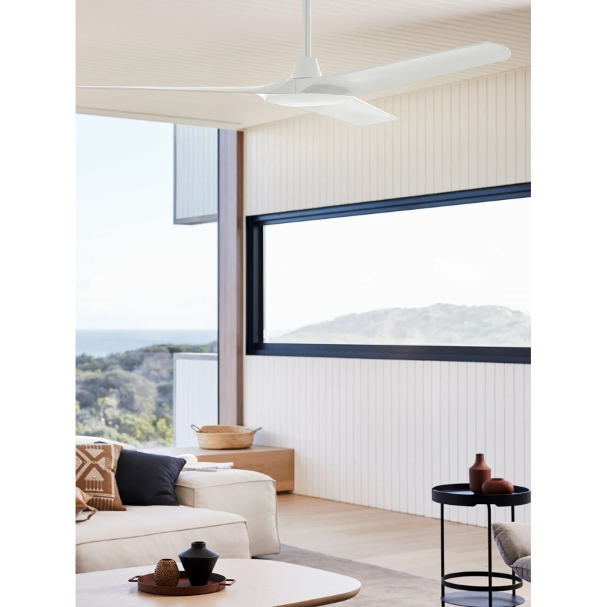 Lucci Air 21321549 - Ventilador de techo ABYSS diá. 142 cm IP66 blanco + control remoto