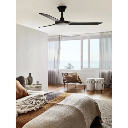 Lucci Air 21321649 - Ventilador de techo ABYSS diá. 142 cm IP66 negro + control remoto