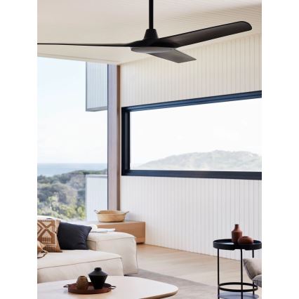 Lucci Air 21321649 - Ventilador de techo ABYSS diá. 142 cm IP66 negro + control remoto