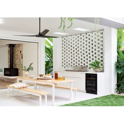 Lucci Air 21321649 - Ventilador de techo ABYSS diá. 142 cm IP66 negro + control remoto