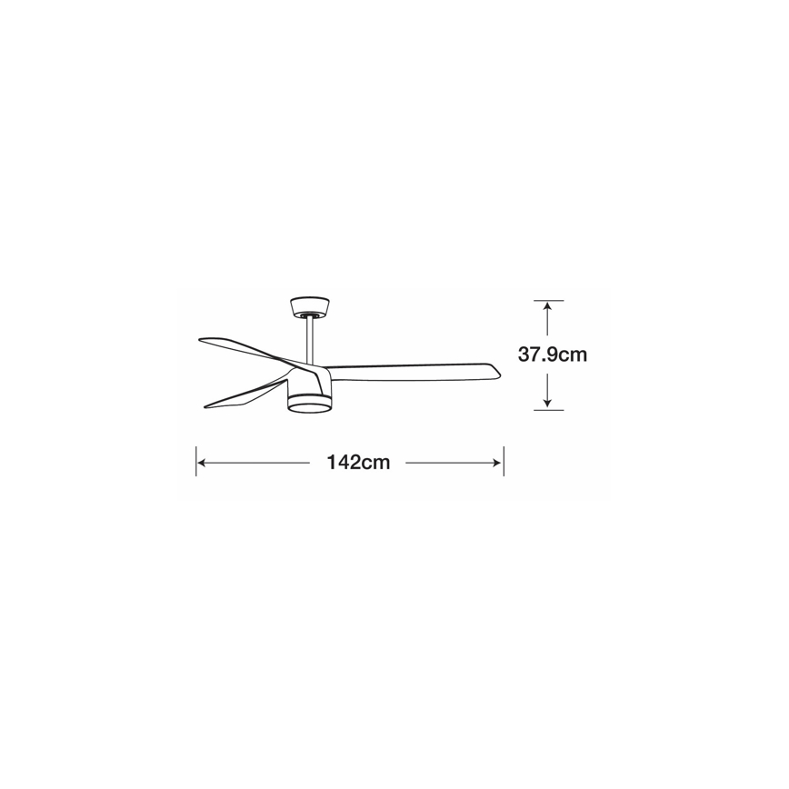 Lucci air 213281 - Ventilador de techo PEREGRINE 1xGX53/12W/230V negro + mando a distancia