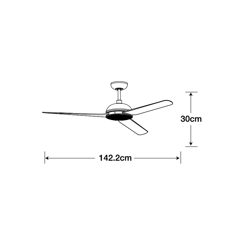 Lucci air 213301 - Ventilador de techo LED regulable UNIONE 1xGX53/12W/230V marrón/cromo brillante Ø 142 cm + mando a distancia