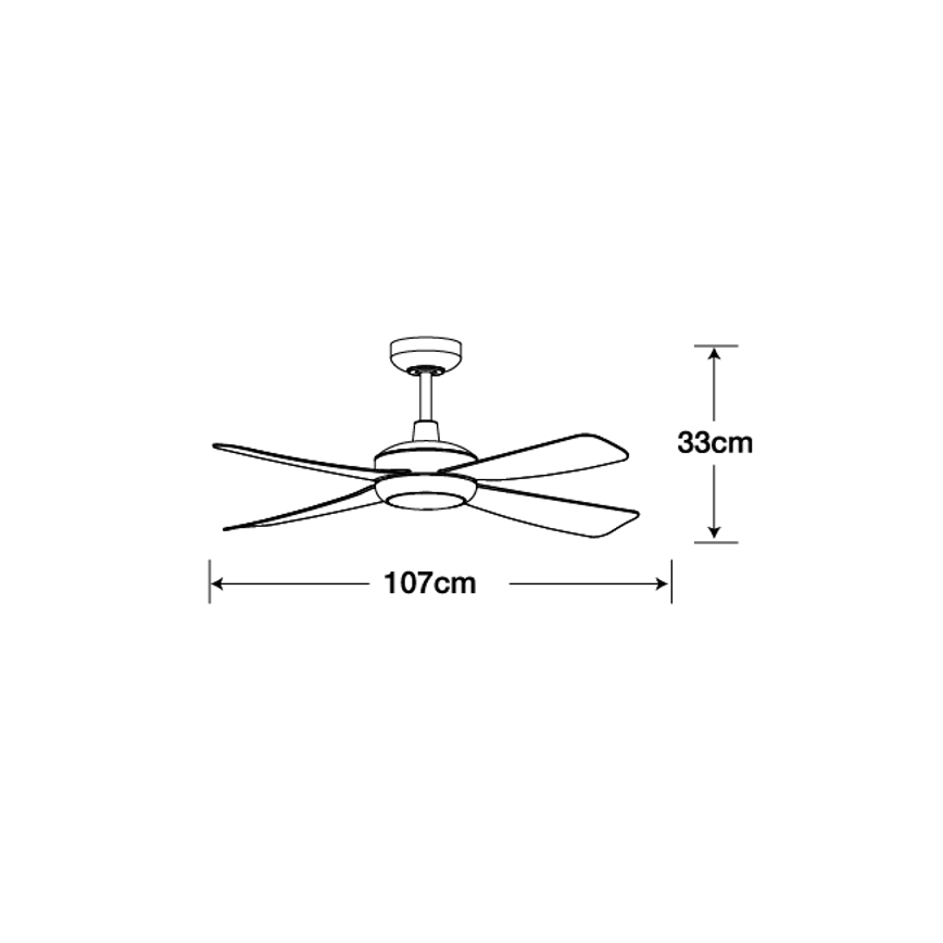 Lucci air 213302 - Ventilador de techo LED regulable SLIPSTREAM 1xGX53/12W/230V blanco + mando a distancia