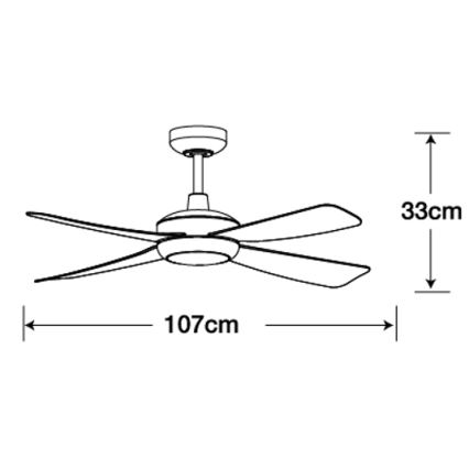 Lucci air 213303 - Ventilador de techo LED regulable SLIPSTREAM 1xGX53/12W/230V negro + mando a distancia