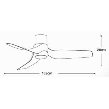 Lucci air 213354 - Ventilador de techo LED regulable NAUTICA 1xGX53/12W/230V negro + mando a distancia