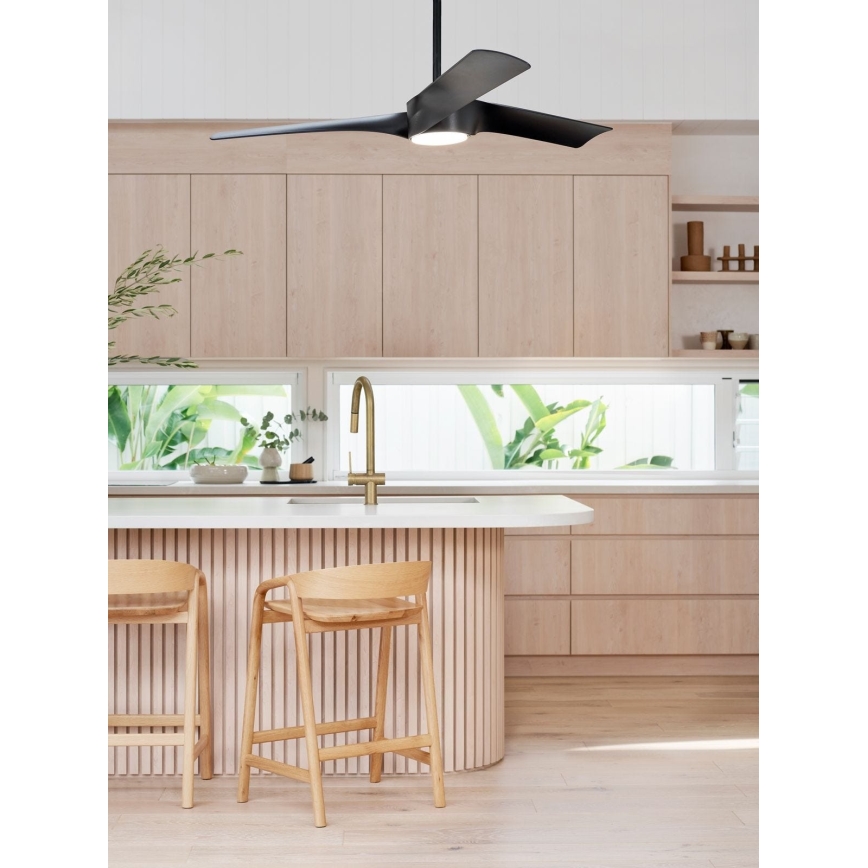 Lucci air 213358 - Ventilador de techo LED regulable LINE 1xGX53/12W/230V negro + mando a distancia