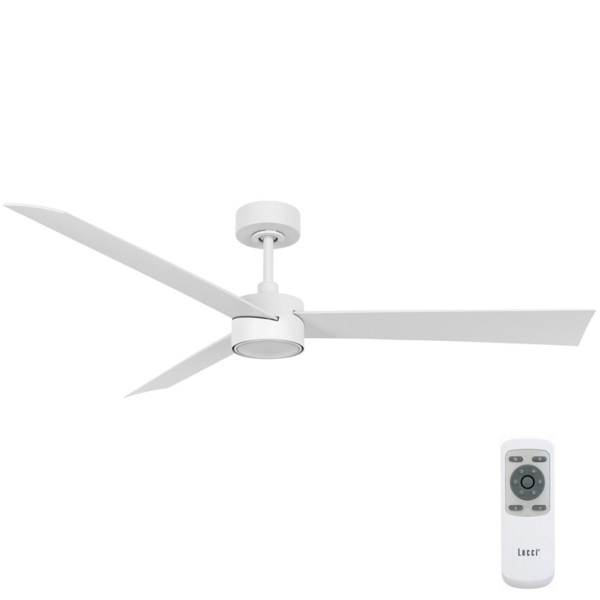 Lucci air 21610349- Ventilador de techo LED regulable CLIMATE 1xGX53/12W/230V blanco + mando a distancia