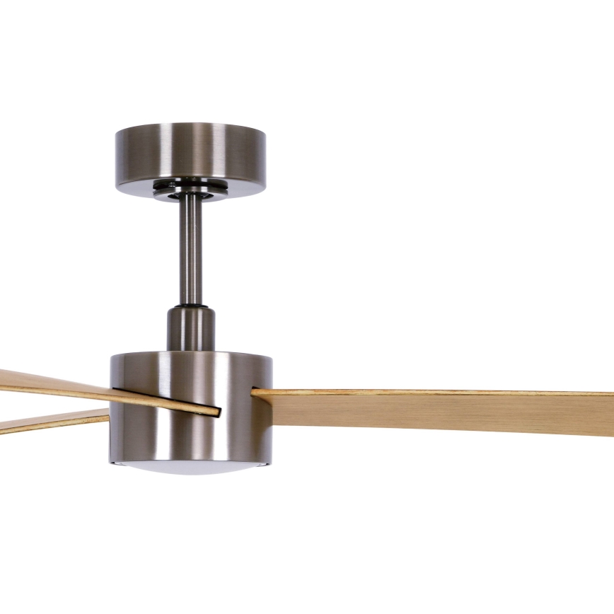 Lucci air 21610449 - Ventilador de techo LED regulable CLIMATE 1xGX53/12W/230V marrón/cromo brillante + control remoto
